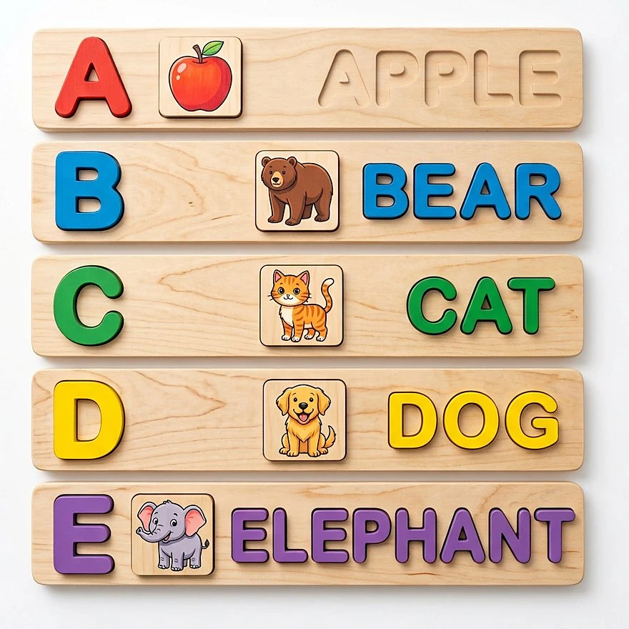 Alphabets Strip Puzzles – Montessori Learning Toy for Kids – KidsTown.pk Pakistan