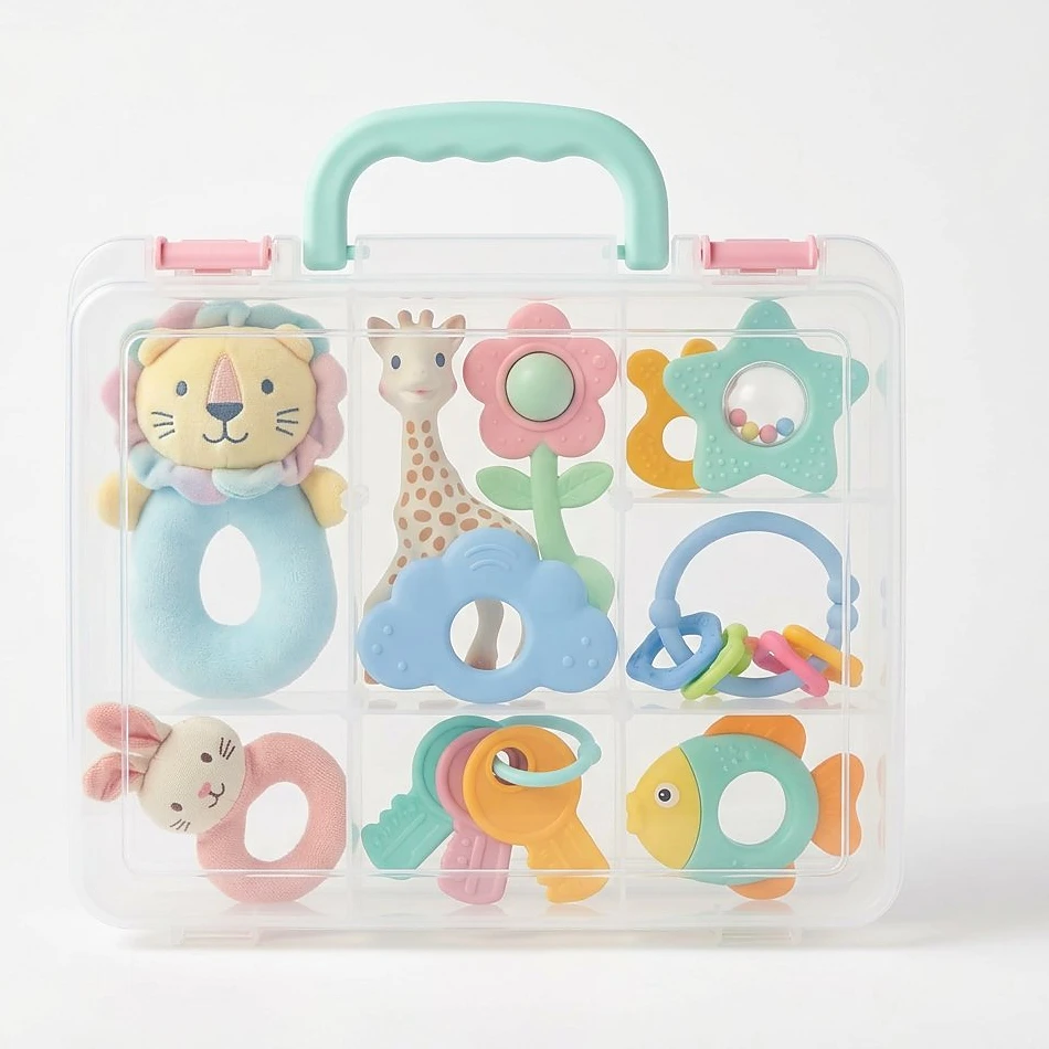 Baby Rattles & Teethers Set With Storage Box – Baby Toy & Essential Pakistan – KidsTown.pk Pakistan