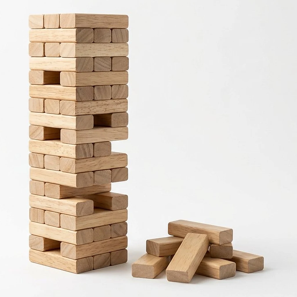 Classic Wooden Jenga Stacking Game
