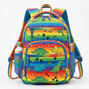 Colourful Dinosaur School Backpack – KidsTown.pk Pakistan