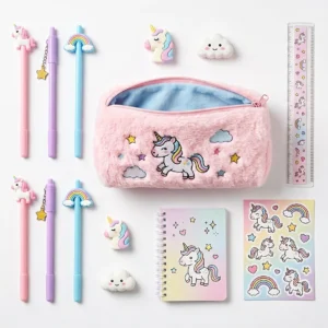 Cute Cartoon Stationery Set – School Essential for Kids Pakistan – KidsTown.pk Pakistan