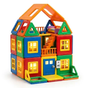 House Magnetic Building Blocks With Light & Sound – STEM Building Toy Pakistan – KidsTown.pk Pakistan