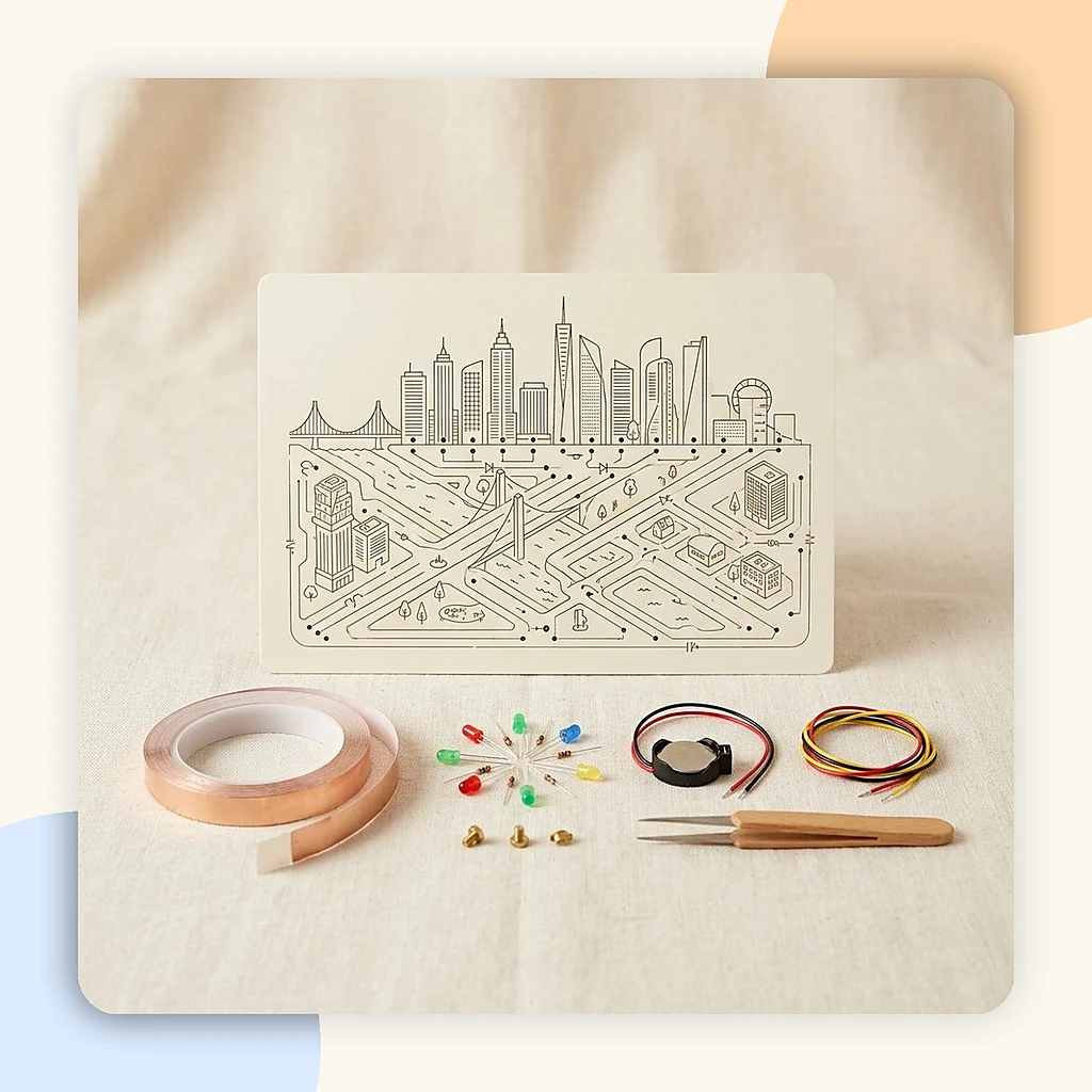 paper circuit STEM electronics kit for kids age 6-8 Pakistan