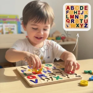 Montessori Colorful Acrylic Puzzle Boards — Alphabet & Number Learning Toy – KidsTown.pk Pakistan