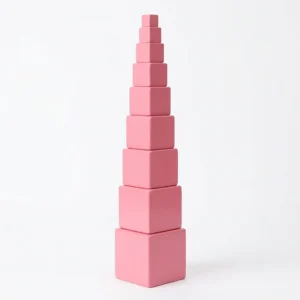 Pink Tower Stacking Blocks – Montessori Learning Toy for Kids – KidsTown.pk Pakistan