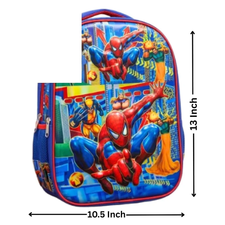 Spider-Man School Bag for Kids (2 Pockets) — Boys Character Backpack