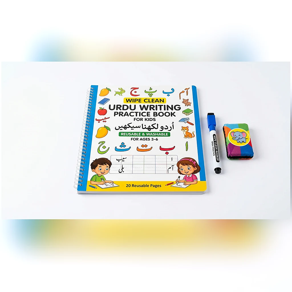 Wipe Clean Book with Marker Urdu