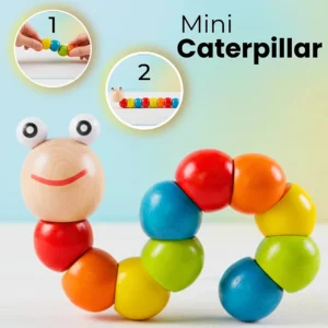 Wooden Caterpillar Toy — Colorful Crawling Pull Toy for Toddlers – KidsTown.pk Pakistan