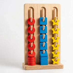 Wooden Shaped Sleeve Column – Wooden Educational Toy Pakistan – KidsTown.pk Pakistan