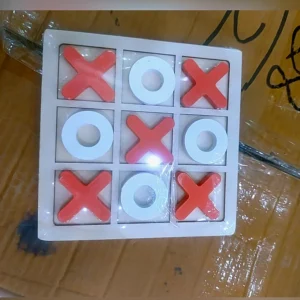 Wooden Tic Tac Toe Game (Noughts & Crosses) – Classic X O Board for Kids – KidsTown.pk Pakistan