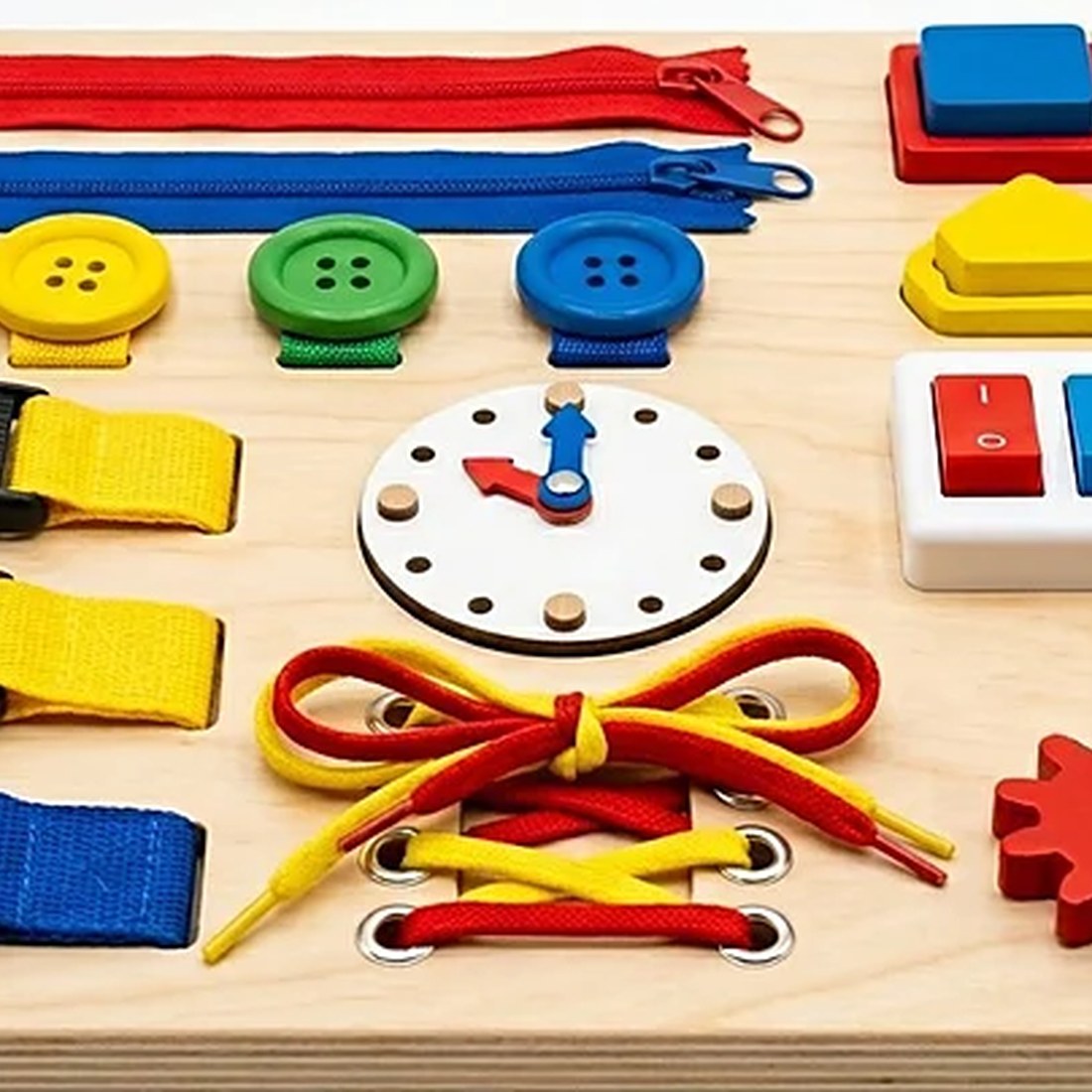 Montessori Busy Board for Toddlers (1–3 Years)