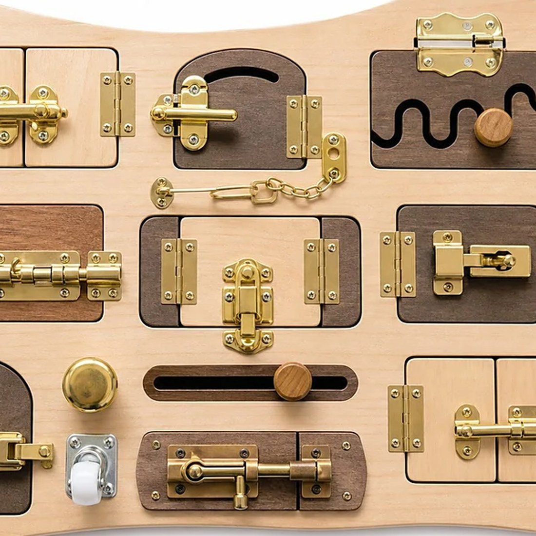 Montessori Wooden Lock & Key Sensory Board