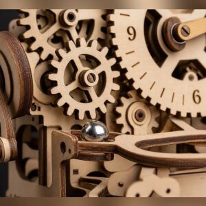 DIY Wooden Mechanical Clock & Gear Marble Run Kit