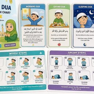 Daily Dua Flash Cards & Wudu Salah Guide Set for Kids – KidsTown.pk