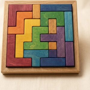 Wooden Russian Puzzle Blocks 40 Pieces