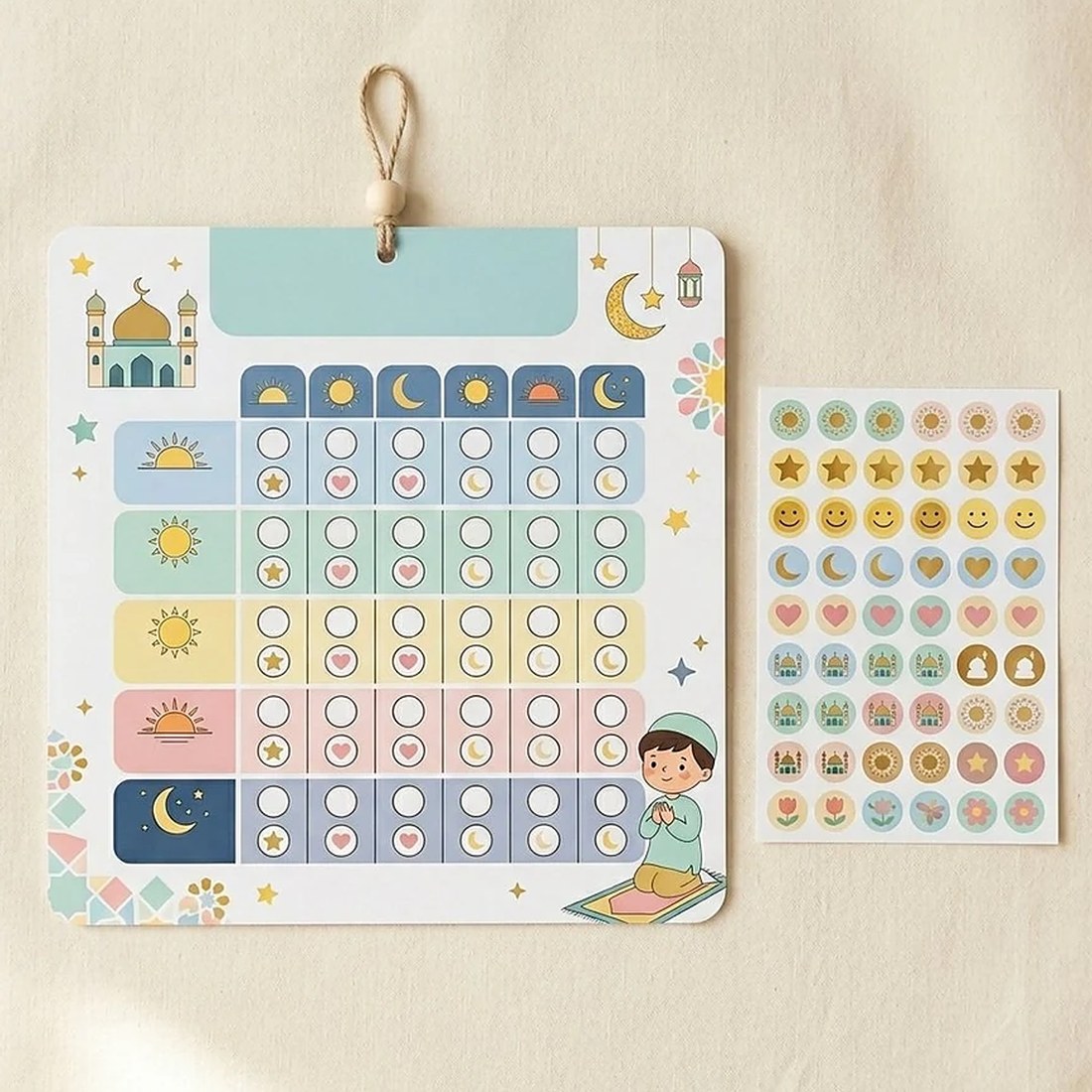 Kids Salah Learning Chart with Stickers