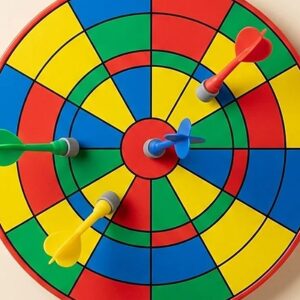 Safe Magnetic Dart Board Game for Kids – Double-Sided Target Board