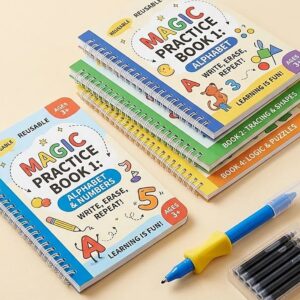 Kids Magic Practice Book Set with Pen