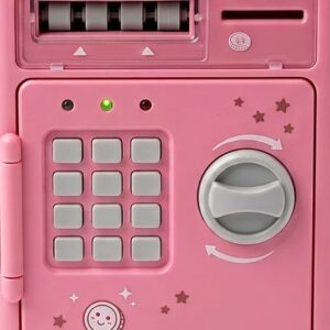 Kids Pink Money Safe Toy Bank with Lights & Sounds