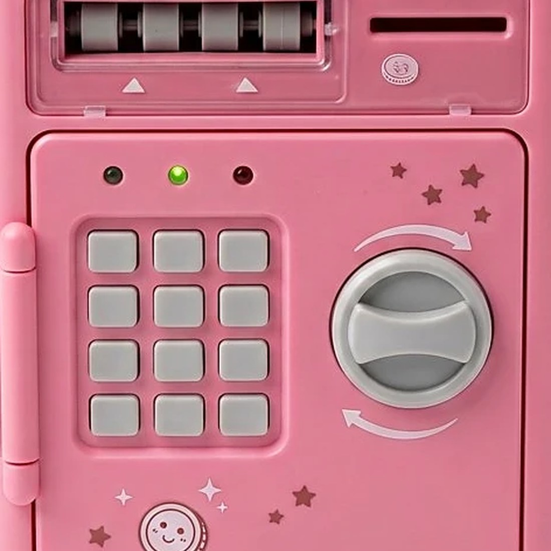 Kids Pink Money Safe Toy Bank with Lights & Sounds