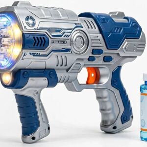 Flying Armor Bubble Gun Toy with Bubble Bottle