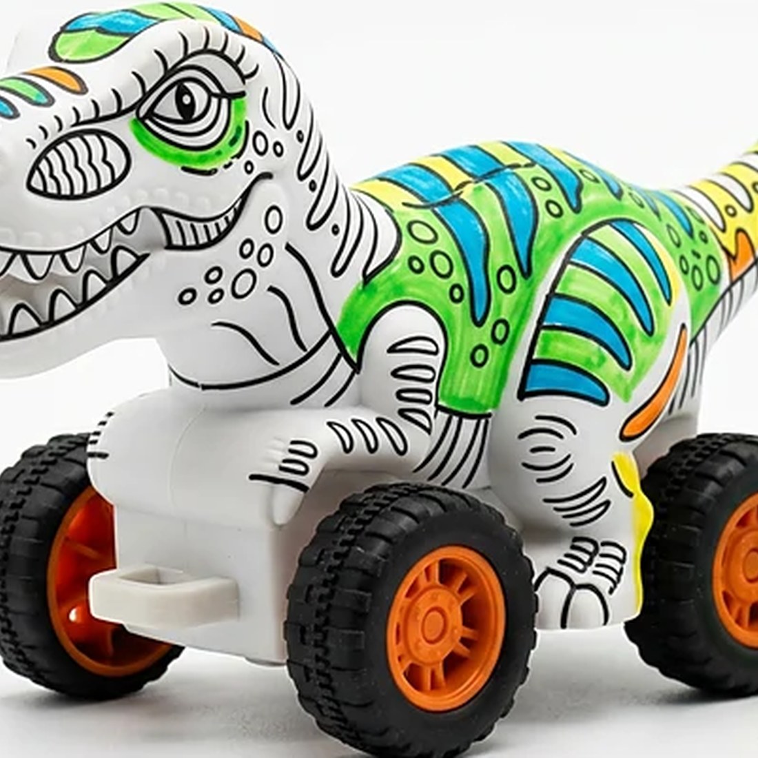 Coloring Mini Dinosaur Pull Back Car