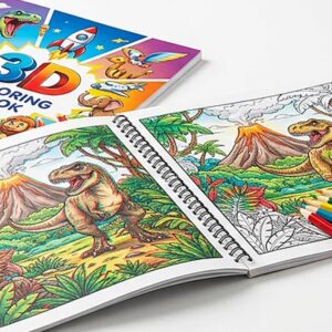 Amazing 3D Coloring Book with Glasses – KidsTown.pk