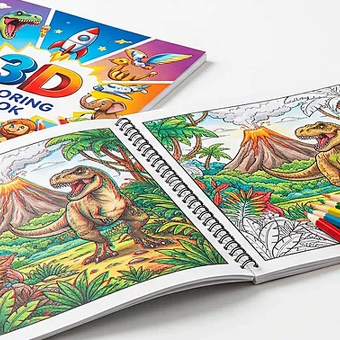 Amazing 3D Coloring Book with Glasses – KidsTown.pk