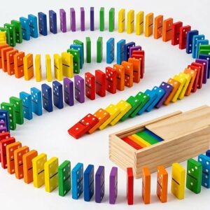 Wooden Colorful Domino Blocks – Wooden Educational Toy Pakistan