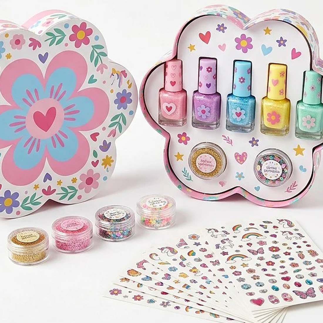 Flower Styles Sprinkles & Nail Art Set of 2 – Art & Craft Toy for Kids