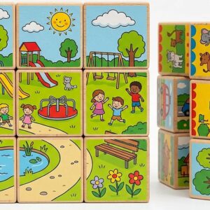 3D 6-sided Painting Puzzle Jigsaw Blocks – Wooden Educational Toy Pakistan – KidsTown.pk