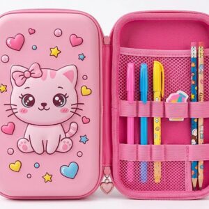 3d Embossed Cartoon Pencil Case for Girls – School Essential for Kids Pakistan