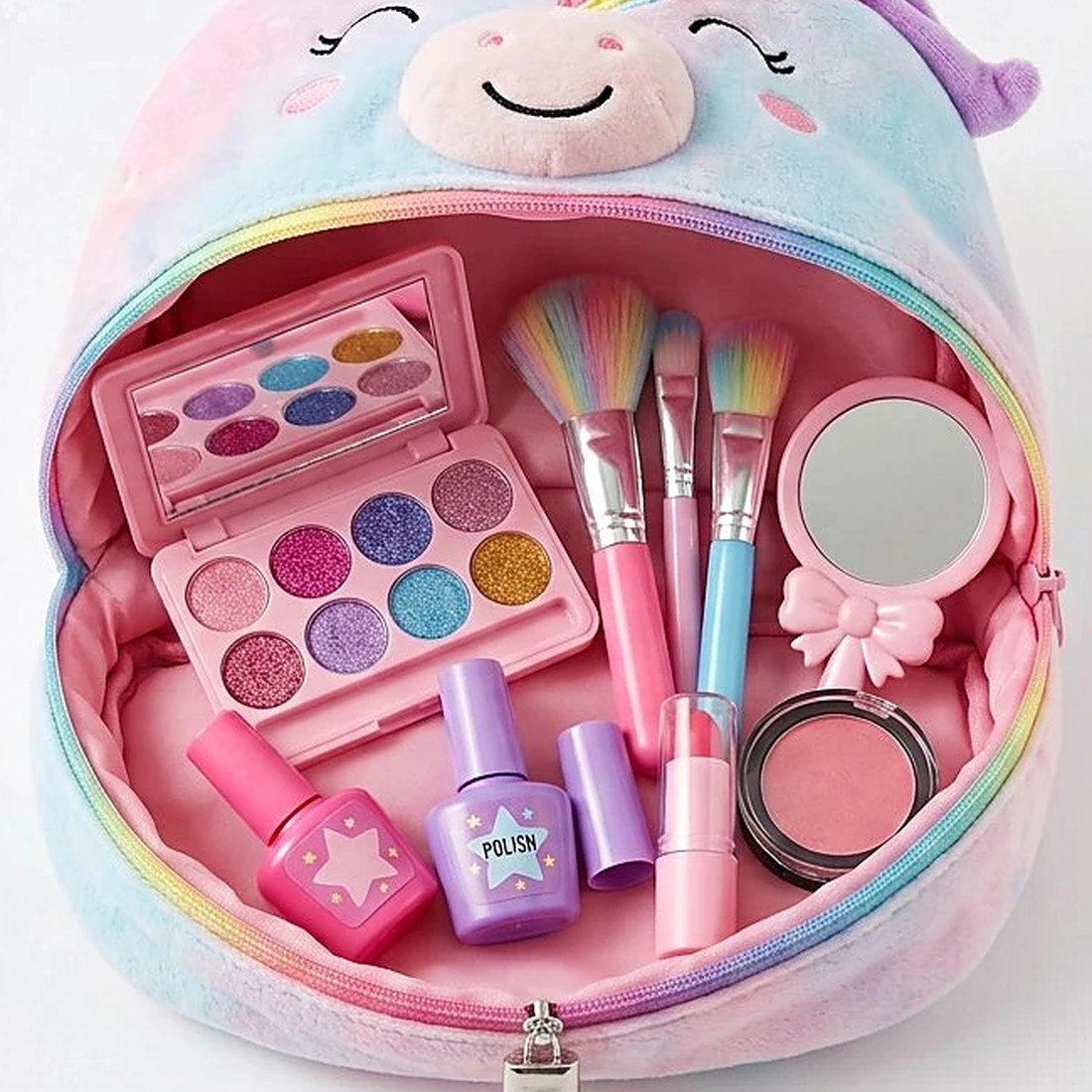 2 in 1 Unicorn Kids Makeup Kit Bag – Pretend Play Set for Kids
