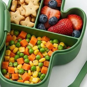 3 Compartment Cactus Shape Lunch Box For Kids