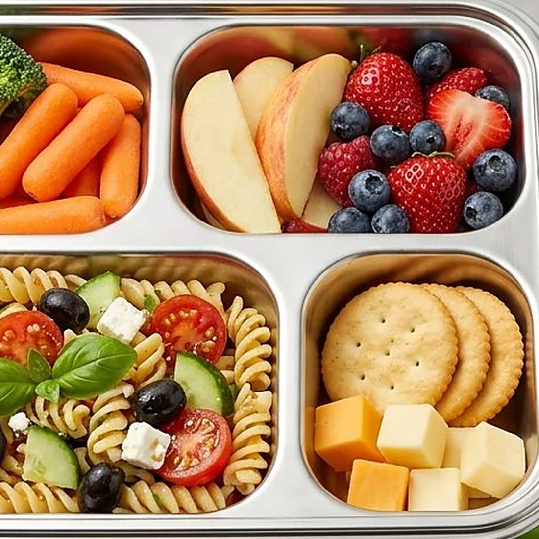 4 Compartment Stainless Steel Lunch Box – KidsTown.pk