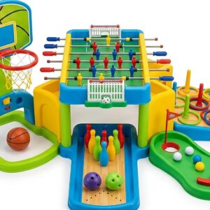 5-in-1 Multiplayer Games with Football Basketball & Table Tennis