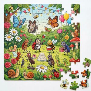 Insect Party Jigsaw Puzzle for Kids