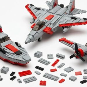 Architect 3-in-1 Fighter Jet, Boat & Airplane Building Blocks