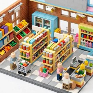 DIY Miniature Shopping Mart Block Set