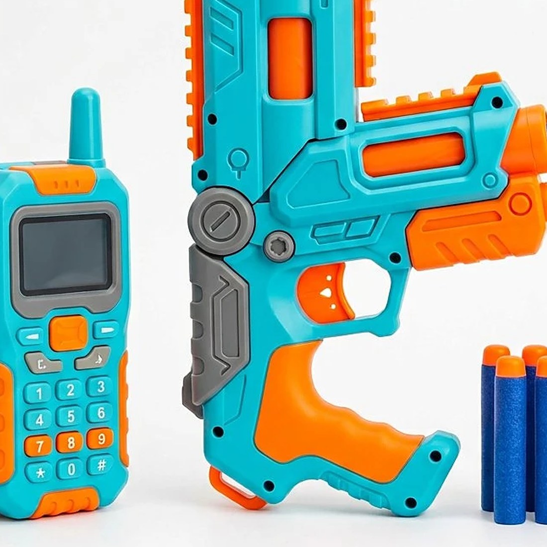 Fold Mobile Phone Soft Bullet Gun Toy