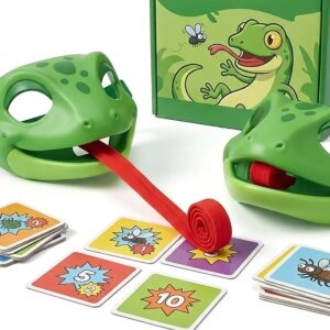 Lizard Mask Wagging Tongue Lick Card Game