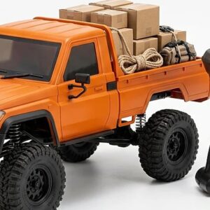 1:10 Rechargeable Remote Control Mini Pickup Truck with Cargo Boxes & LED Lights