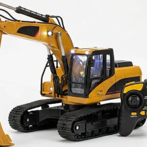 1:14 Scale 2.4G 8-Channel RC Excavator Truck for Kids | 12-Channel Remote Control Construction Digger with Lights & Sounds