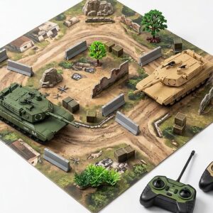 1:64 Mini RC Battle Tank Set with Battlefield Playset – Electronic Toy for Kids Pakistan – KidsTown.pk