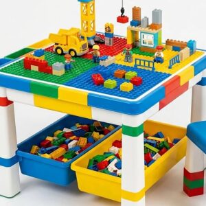 2-in-1 Building Blocks Table With Chair Set |