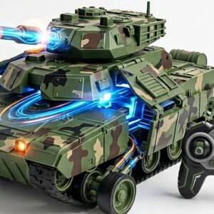 2-in-1 Light Tracer RC Battle Tank Car – Shooting Vehicle – KidsTown.pk