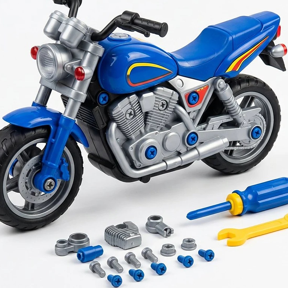 2-in-1 Take-Apart Motorcycle Workshop Building Set