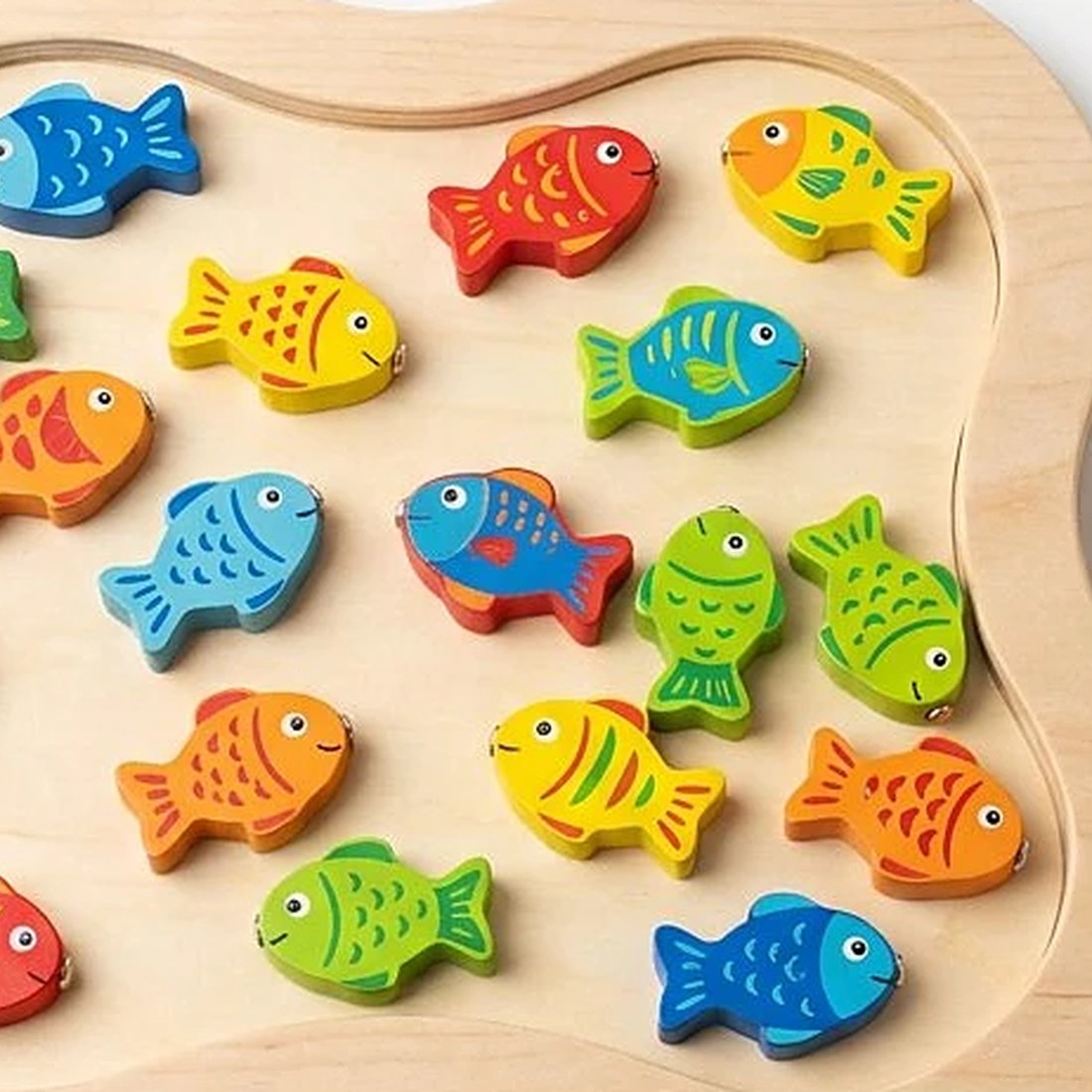3-in-1 Wooden Magnetic Fishing Game – Montessori Fine Motor Activity Set