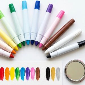 12 Colors Face Paint Crayons for Kids – Non-Toxic Easy Wash Face Painting Set for Parties & Events in Pakistan