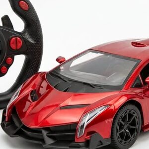 1:16 Remote Control Sports Racing Car with Steering Wheel for Kids – Ages 3+ | High-Speed RC Car with Realistic Design and Lights